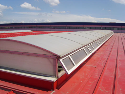 圆拱型电动采光排烟天窗